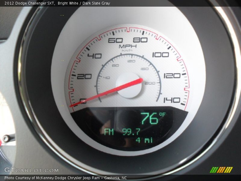 Bright White / Dark Slate Gray 2012 Dodge Challenger SXT