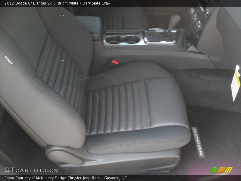 Bright White / Dark Slate Gray 2012 Dodge Challenger SXT