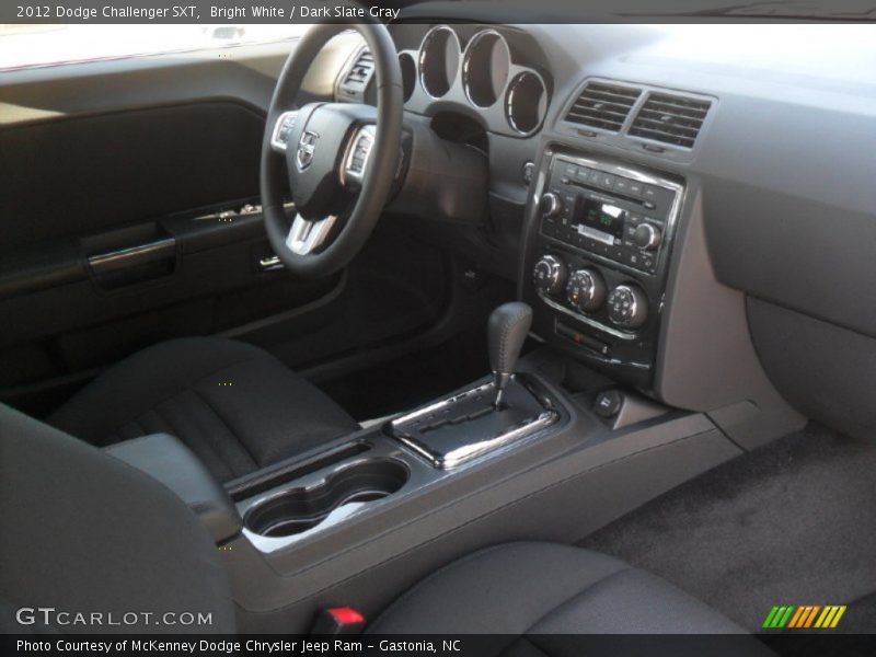 Bright White / Dark Slate Gray 2012 Dodge Challenger SXT