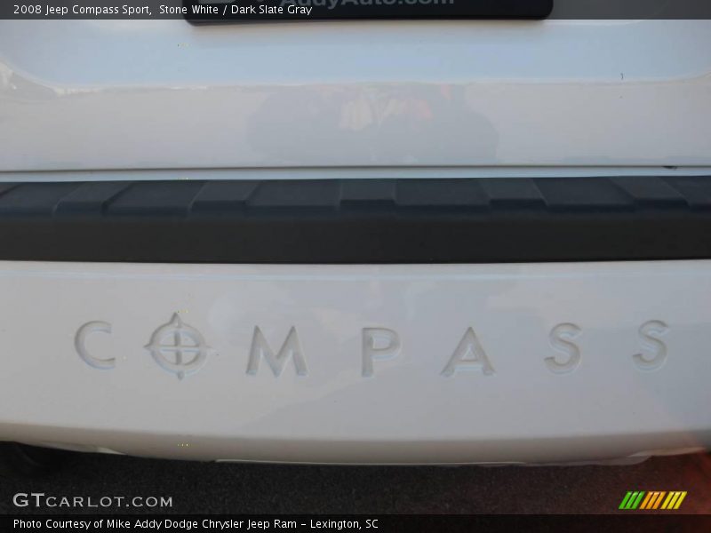 Stone White / Dark Slate Gray 2008 Jeep Compass Sport
