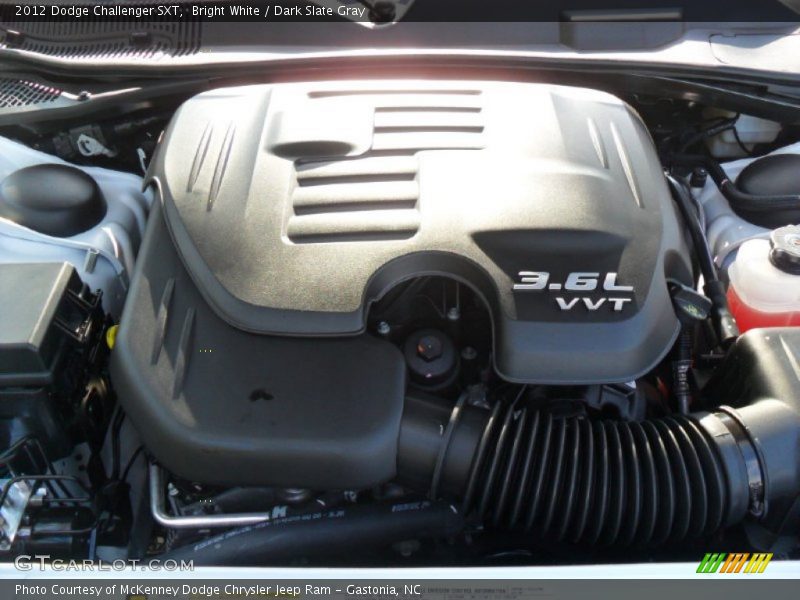 Bright White / Dark Slate Gray 2012 Dodge Challenger SXT