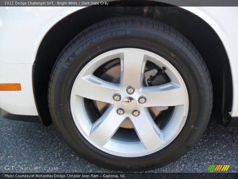 Bright White / Dark Slate Gray 2012 Dodge Challenger SXT