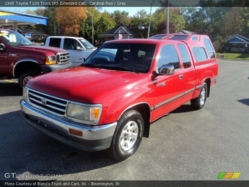 Cardinal Red / Gray 1995 Toyota T100 Truck SR5 Extended Cab