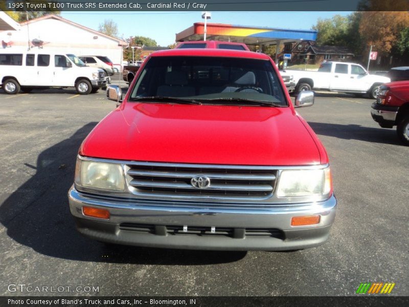 Cardinal Red / Gray 1995 Toyota T100 Truck SR5 Extended Cab