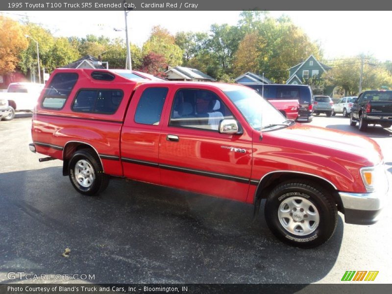 Cardinal Red / Gray 1995 Toyota T100 Truck SR5 Extended Cab
