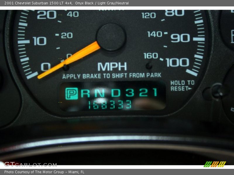 Onyx Black / Light Gray/Neutral 2001 Chevrolet Suburban 1500 LT 4x4