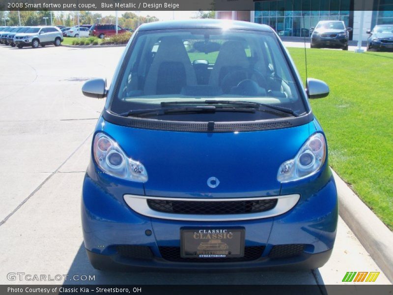 Blue Metallic / Design Beige 2008 Smart fortwo pure coupe
