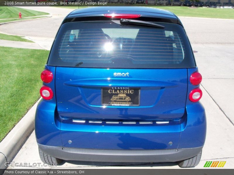 Blue Metallic / Design Beige 2008 Smart fortwo pure coupe