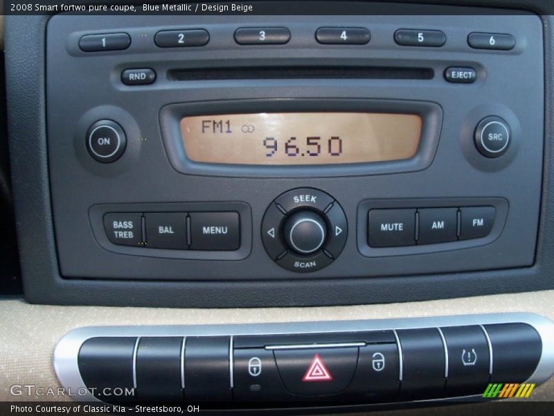 Blue Metallic / Design Beige 2008 Smart fortwo pure coupe