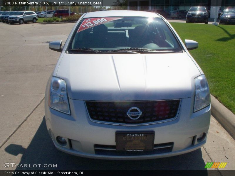 Brilliant Silver / Charcoal/Steel 2008 Nissan Sentra 2.0 S