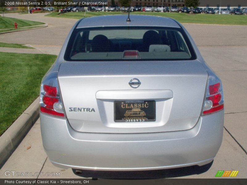 Brilliant Silver / Charcoal/Steel 2008 Nissan Sentra 2.0 S