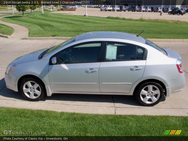 Brilliant Silver / Charcoal/Steel 2008 Nissan Sentra 2.0 S