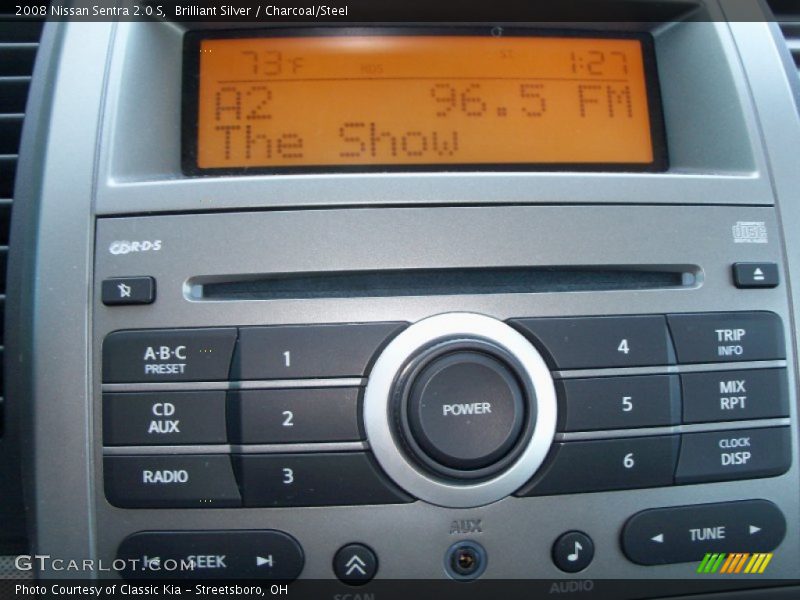 Brilliant Silver / Charcoal/Steel 2008 Nissan Sentra 2.0 S