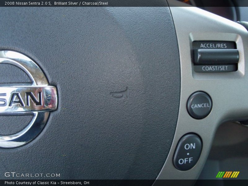 Brilliant Silver / Charcoal/Steel 2008 Nissan Sentra 2.0 S