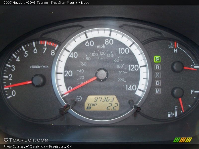 True Silver Metallic / Black 2007 Mazda MAZDA5 Touring