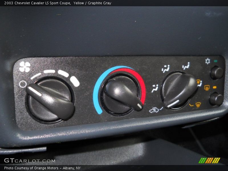 Controls of 2003 Cavalier LS Sport Coupe