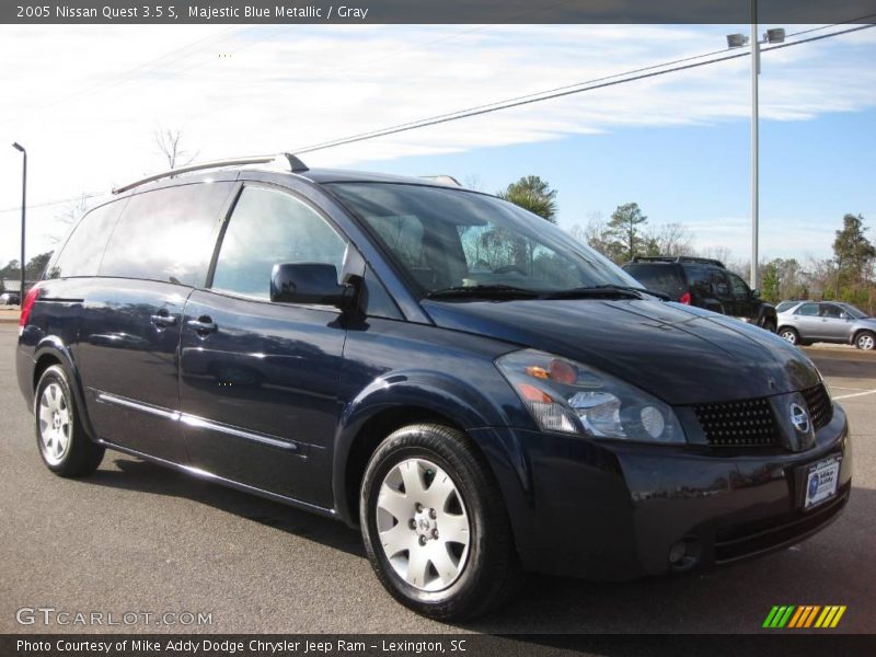 Majestic Blue Metallic / Gray 2005 Nissan Quest 3.5 S