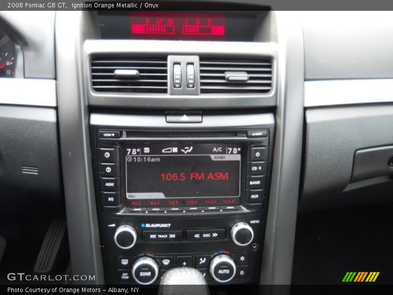 Ignition Orange Metallic / Onyx 2008 Pontiac G8 GT