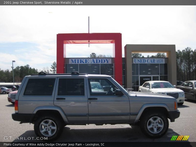 Silverstone Metallic / Agate 2001 Jeep Cherokee Sport