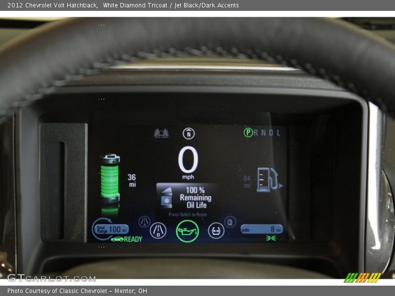 White Diamond Tricoat / Jet Black/Dark Accents 2012 Chevrolet Volt Hatchback