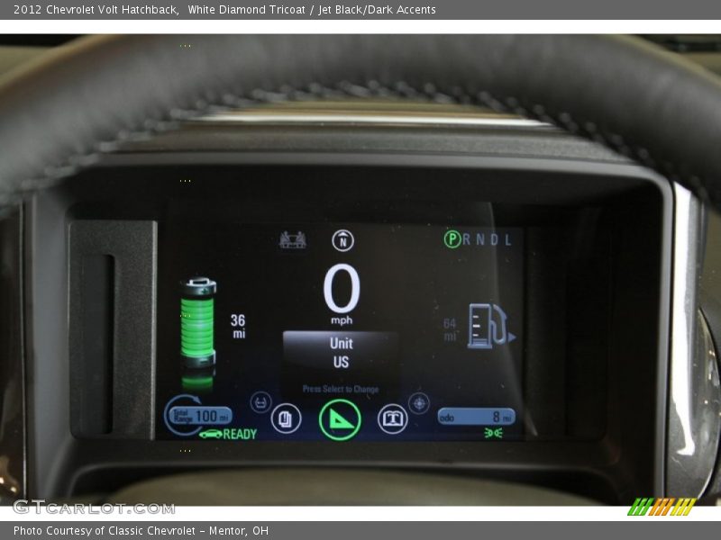 White Diamond Tricoat / Jet Black/Dark Accents 2012 Chevrolet Volt Hatchback