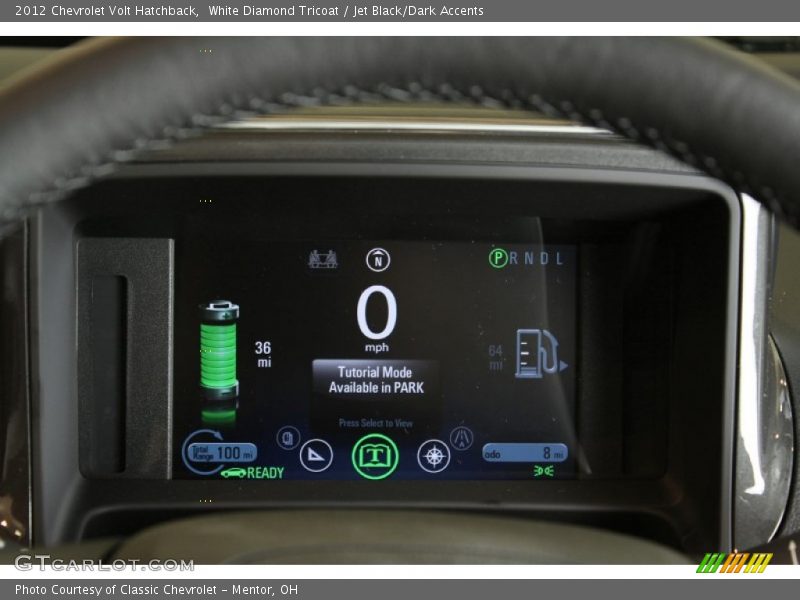 White Diamond Tricoat / Jet Black/Dark Accents 2012 Chevrolet Volt Hatchback