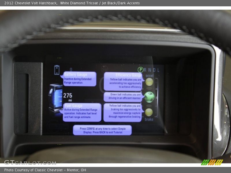White Diamond Tricoat / Jet Black/Dark Accents 2012 Chevrolet Volt Hatchback