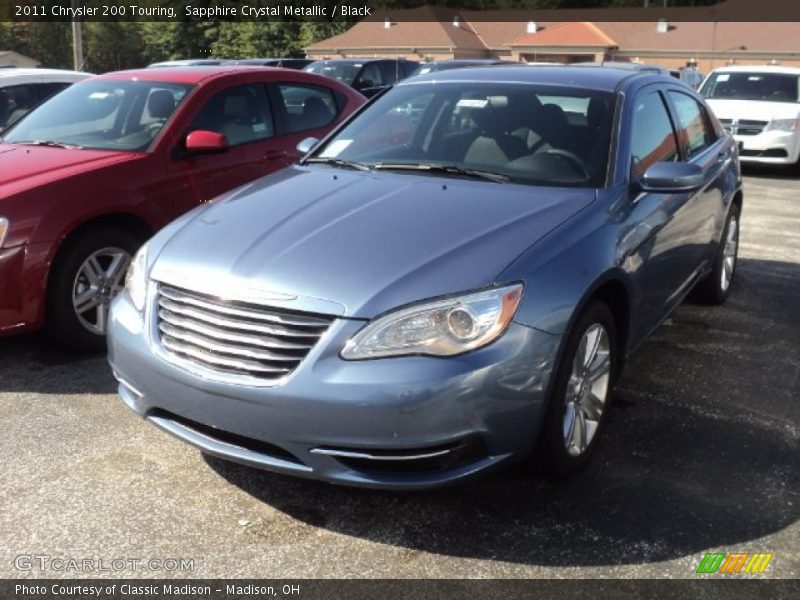 Sapphire Crystal Metallic / Black 2011 Chrysler 200 Touring