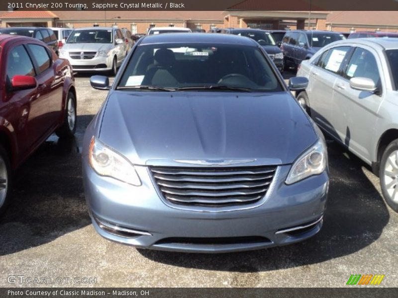 Sapphire Crystal Metallic / Black 2011 Chrysler 200 Touring