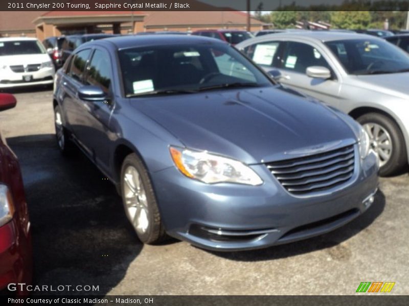 Sapphire Crystal Metallic / Black 2011 Chrysler 200 Touring