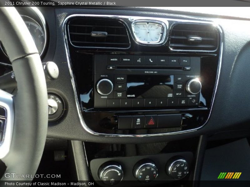 Sapphire Crystal Metallic / Black 2011 Chrysler 200 Touring