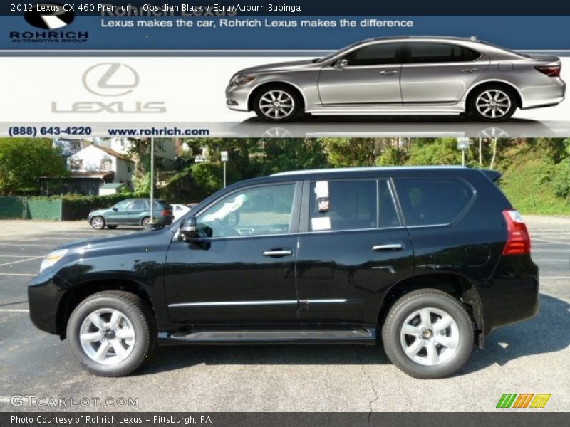 Obsidian Black / Ecru/Auburn Bubinga 2012 Lexus GX 460 Premium