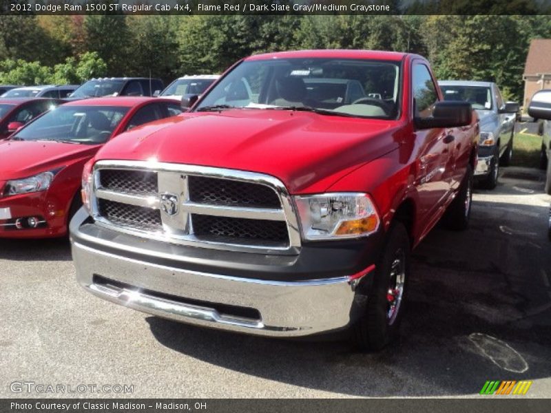 Flame Red / Dark Slate Gray/Medium Graystone 2012 Dodge Ram 1500 ST Regular Cab 4x4