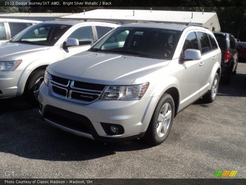 Bright Silver Metallic / Black 2012 Dodge Journey SXT AWD
