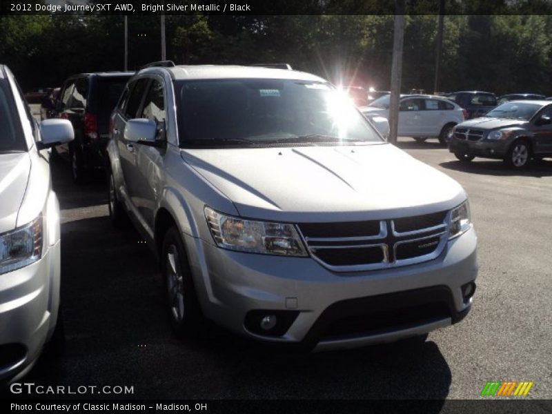 Bright Silver Metallic / Black 2012 Dodge Journey SXT AWD