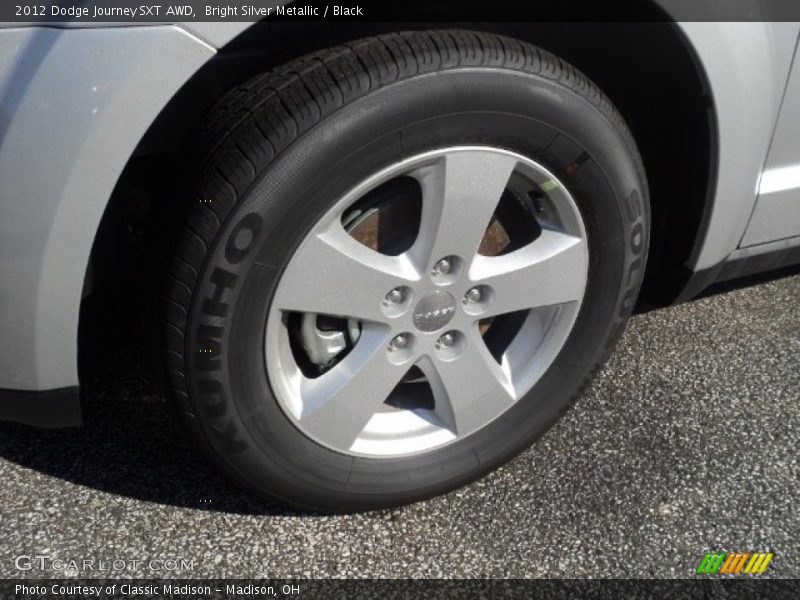 Bright Silver Metallic / Black 2012 Dodge Journey SXT AWD