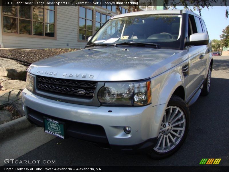 Zermatt Silver / Ebony/Lunar Stitching 2010 Land Rover Range Rover Sport HSE