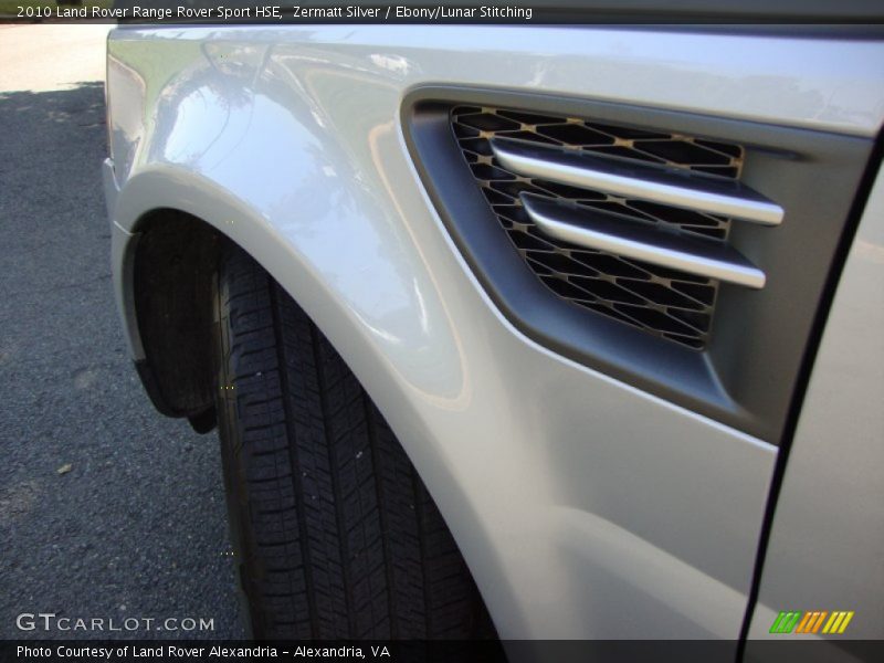 Zermatt Silver / Ebony/Lunar Stitching 2010 Land Rover Range Rover Sport HSE
