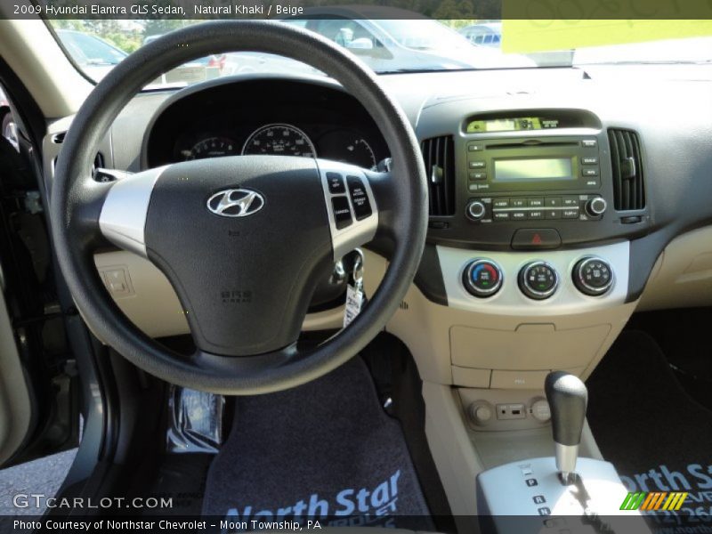 Natural Khaki / Beige 2009 Hyundai Elantra GLS Sedan