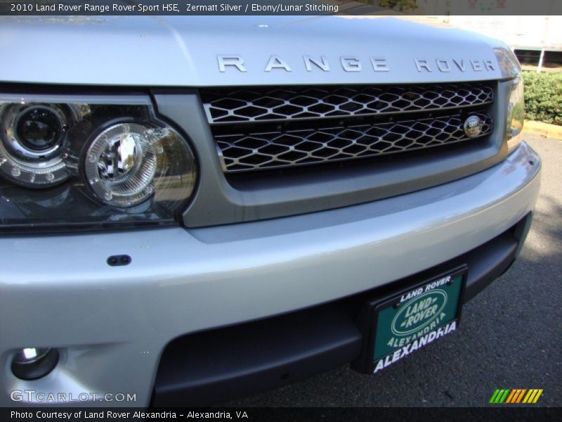 Zermatt Silver / Ebony/Lunar Stitching 2010 Land Rover Range Rover Sport HSE
