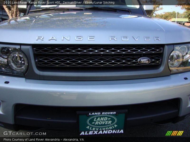 Zermatt Silver / Ebony/Lunar Stitching 2010 Land Rover Range Rover Sport HSE