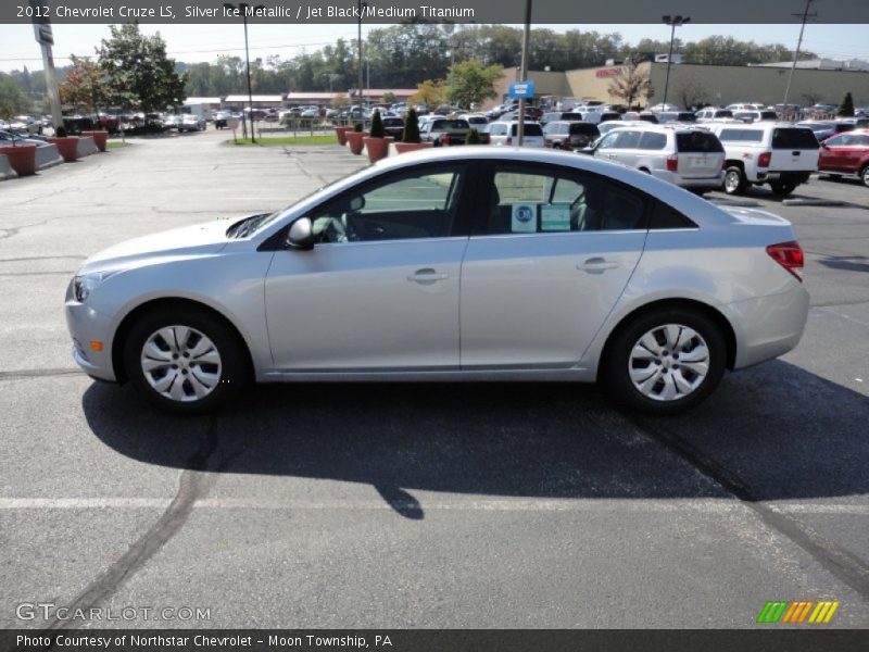 Silver Ice Metallic / Jet Black/Medium Titanium 2012 Chevrolet Cruze LS