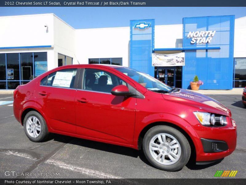 Crystal Red Tintcoat / Jet Black/Dark Titanium 2012 Chevrolet Sonic LT Sedan