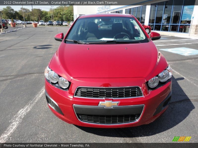 Crystal Red Tintcoat / Jet Black/Dark Titanium 2012 Chevrolet Sonic LT Sedan