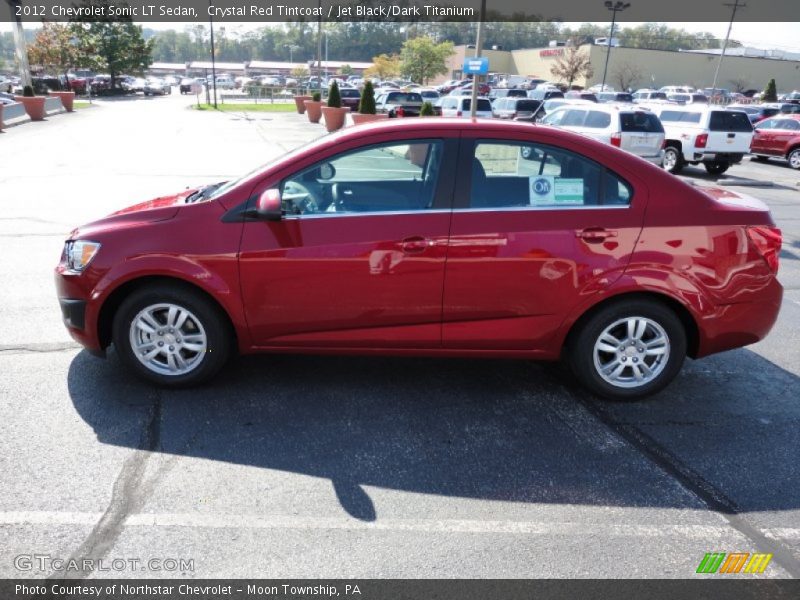 Crystal Red Tintcoat / Jet Black/Dark Titanium 2012 Chevrolet Sonic LT Sedan