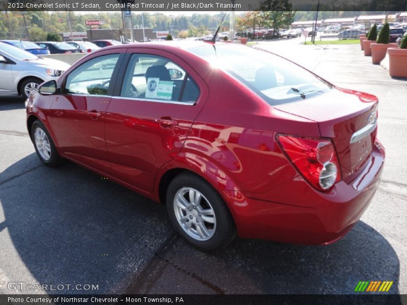 Crystal Red Tintcoat / Jet Black/Dark Titanium 2012 Chevrolet Sonic LT Sedan