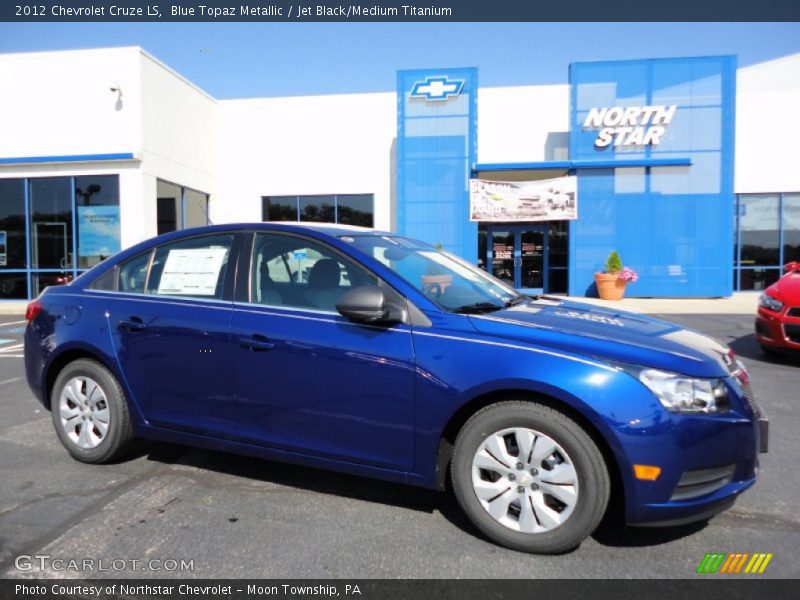 Blue Topaz Metallic / Jet Black/Medium Titanium 2012 Chevrolet Cruze LS