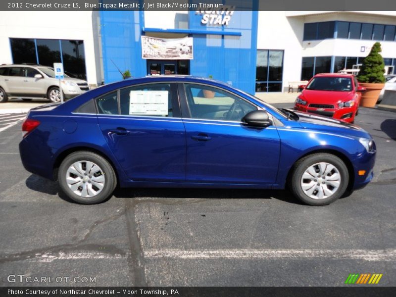 Blue Topaz Metallic / Jet Black/Medium Titanium 2012 Chevrolet Cruze LS