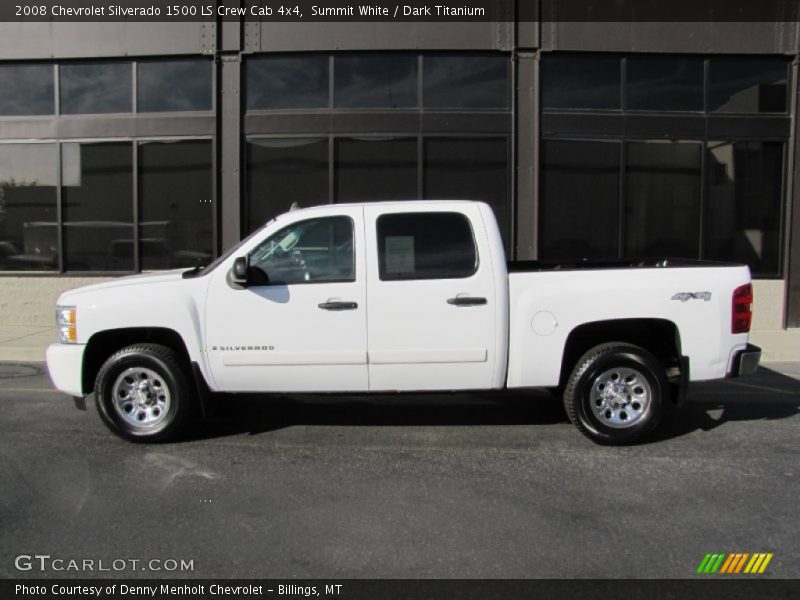 Summit White / Dark Titanium 2008 Chevrolet Silverado 1500 LS Crew Cab 4x4