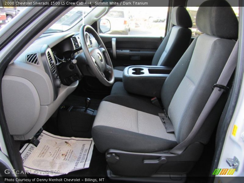 Summit White / Dark Titanium 2008 Chevrolet Silverado 1500 LS Crew Cab 4x4
